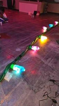 DIY Giant Xmas String Lights Decorations (#shorts)