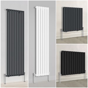 Horizontal Vertical Designer Radiator Oval Column Flat Panel Central Heating  | eBay UK