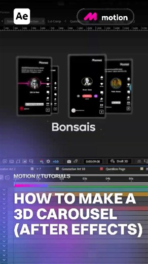 How to Make a 3D Carousel Animation FAST (After Effects)