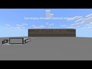 Text Display Minecraft Bedrock!