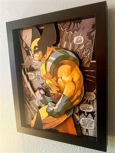 Wolverine 3D Shadow Box, 8x10, X-men Art - Etsy