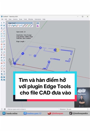 Hướng Dẫn Sử Dụng Plugin Edge Tools Để Hàn Điểm Hở CAD