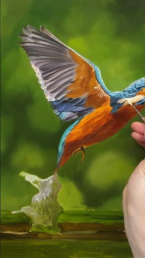 Painting a Hyper-Realistic Bird #satisfying #art #artlessons