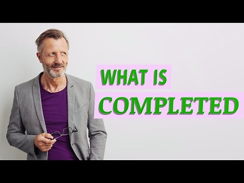 Completed | Meaning of completed 📖