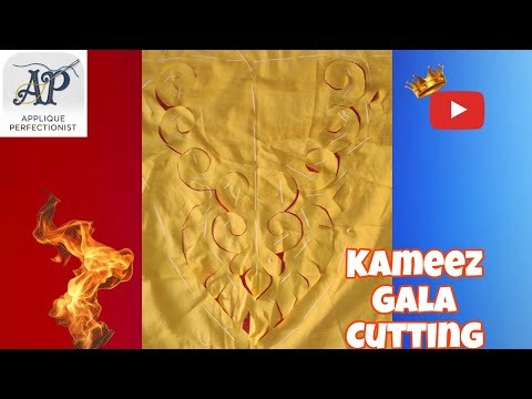 Kameez Gala Cutting Design For Applique ♥️ Watch Complete Tutorial 🪄