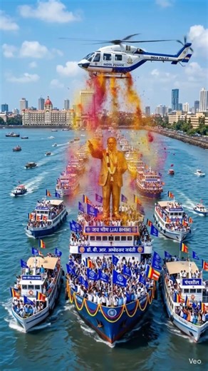 Untitled मुंबई के समुद्र में बाबा साहब का जलवा देखनेको मिला जय भीम जय संविधान #jaibhim #shorts #live