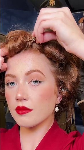 @Geena...1940s victory roll hair tutorialI'm doing a different decade look every day this week