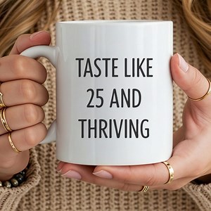 25th Birthday Gift for Her Friend Quarter Milestone Celebration Funny Latte Mug Gift for Coffee Lover Present for Daughter Turning 25 - Etsy