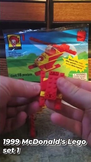 McDonald's Lego happy meal set 1 (1999) #lego #mcdonalds #nostalgia