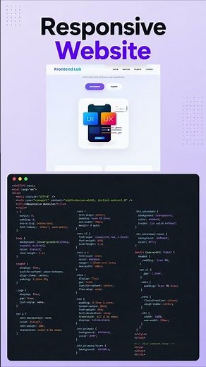 Responsive Website Design Using HTML CSS JS 🔥#htmlcssjavascript #shorts