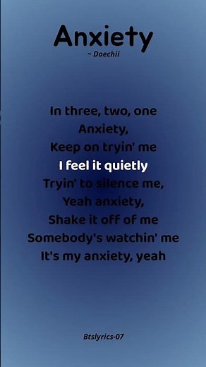 Anxiety - Doechii Song (Lyrics) #viral #trending #anxiety #song #lyrics #doechii #youtube #shorts