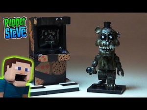 Five Nights at Freddy's fnaf McFarlane toys lego PHANTOM FREDDY Arcade construction set unboxing