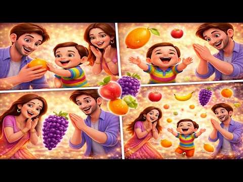Fruit Names in Hindi & English 🍎🍌 | Learn Fruits for Kids