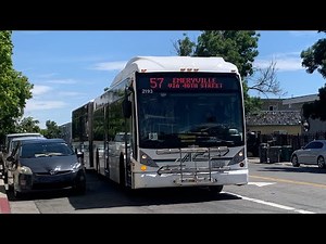 AC Transit 2009 Van Hool AG300 #2193 on route 57- NB to Emeryville (PART 1)