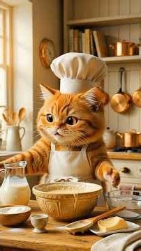Toffee is making a Baba au Rhum dessert #cats #kitten #relaxing #WeHavePaws