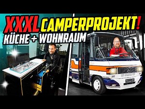 CAMPINGAUSBAU im REISEBUS - Mercedes 814 Teamstar - KÜCHE & WOHNRAUM nehmen Gestallt an!