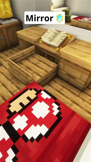 Minecraft Working Bedroom Mirror🪞 #shorts