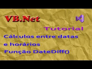 Cálculos entre datas e horários. Função DateDiff(). VB.Net tutorial
