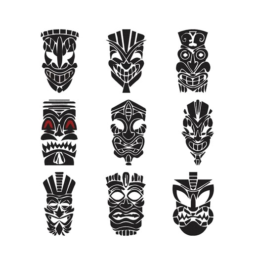 Tribal Mask Embroidery Design, Polynesian Face Machine Embroidery File, Instant Download - Etsy