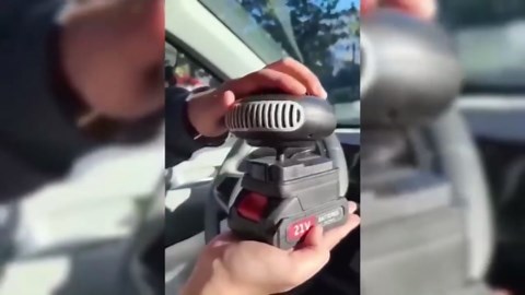 Battery Powered Camping Heater, 1500mah Portable Battery Operated Space Heaters Rechargeable Car Window Defogger, Electric Cordless Golf Cart Heater, For Camping Indoors, Long Heating(2 batteries)