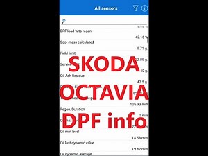 DPF soot in Skoda Octavia TDI (or VW Golf) 📱Car Scanner ELM OBD2 app (Car Scanner PRO) #CarScanner