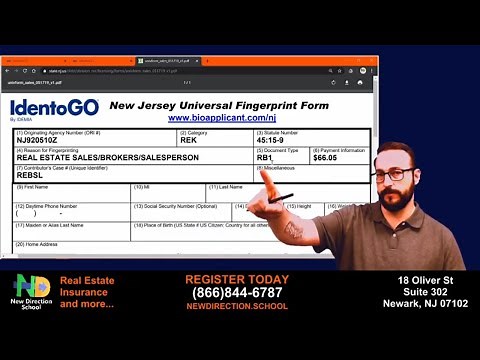 New Jersey Real Estate Salesperson or Broker Fingerprinting Process
