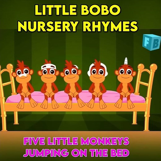 Five Little Monkeys Jumping On The Bed | Children Nursery Rhyme | Little BoBo Kids Songs #shorts