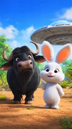 Rabbit Vs Alien😱👽 #aicartoon #aianimation #viral