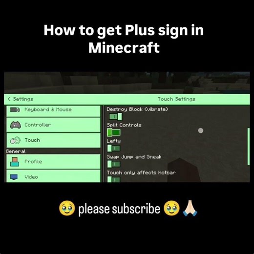 How To Get Plus Sign In Minecraft #shorts