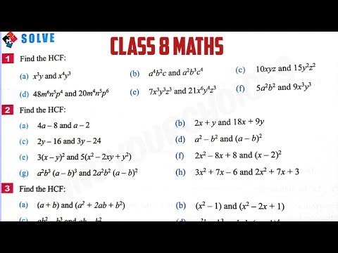 Class 8 Algebra | HCF LCM of Algebraic Expressions | class 8 math ble model question solution 2081