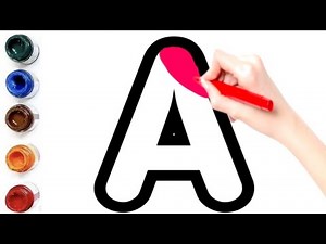How to Learn Draw and Paint Alphabet Letters A to Z for Kids // Easy Step by Step Drawing Tutorial