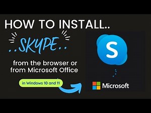 How to install skype in laptop-computer from the browser or from microsoft office in windows 10-11