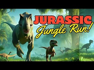Jurassic Jungle Run 🦖🦎🦕🌋 | Jurassic Chase | Dino Run Kid Fun Exercise | PE Run