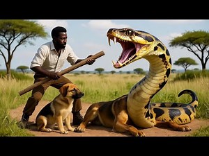 “Anaconda Opens Its Mouth at Dogs… But Watch the Ending 😱”