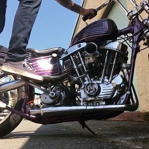 8.2K views · 522 reactions | @4th_floor_choppers Chopped trans ‘75 ironhead, ‘73 shovel rear head, ‘48 pan front head, ‘82 shovel barrels, ratchet top 4 speed, twin @sscycle carbs, roller rockers from @baisleyhp and .540 lift sifton cams. #gypsyprince #panshovster | ftwbikers | Facebook