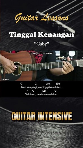 Tinggal Kenangan - Gaby | Tutorial Chord Gitar Mudah dan Lirik #chordgitar