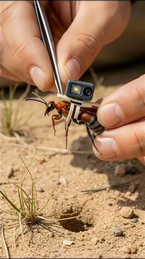 Inside a Velvet Ant Nest – Micro Camera POV #Shorts#unfrez #explore
