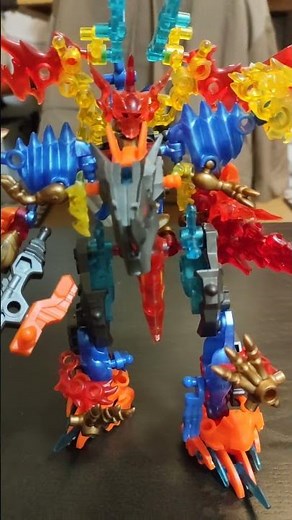 覇王竜スーパーアーマードブレイズティラノキング完成！！！ほねほねザウルス 37弾38弾39弾
