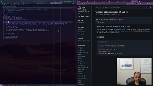 Rust 内存地址和大小