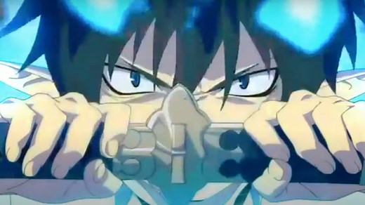 What's the name and powers of Rin Okumura's sword in 'Blue Exorcist?'