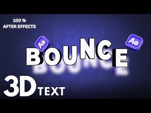 Easy 3D Bounce Text Animation in After Effects | After Effects Tutorials Bounce Text Animation