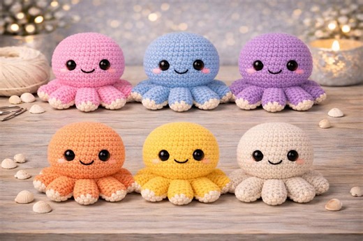Crochet Octopus Pattern Bundle | 6 Mini Amigurumi Toys (PDF Download) - Etsy