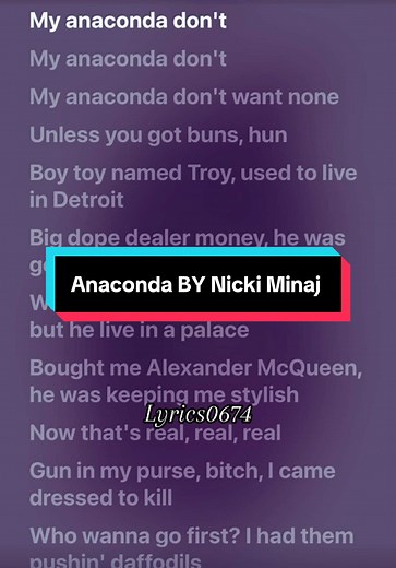 Anaconda Lyrics by Nicki Minaj: Full Lyrics & Meaning