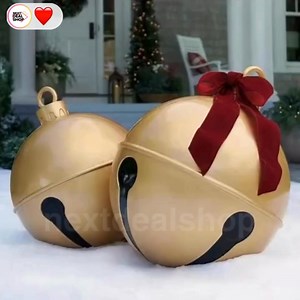 44K views · 60 reactions | Jingle all the way… to the ceiling!  This giant inflatable bell balloon adds festive flair to any space—but it won’t bounce like in the video! Link in comments!  | Next Deal Shop | Facebook