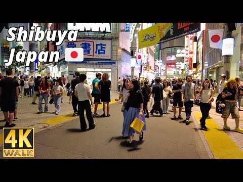 4K Walk Shibuya Tokyo Japan 🇯🇵 Explore the Nightlife of Shibuya