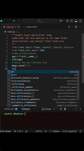 User Login Webpage Tutorial - Part 1/2⚡️ #short #coding #programming #python #javascript