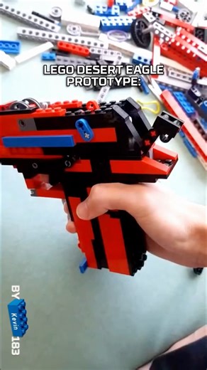Prototype LEGO Deagle vs Final Product