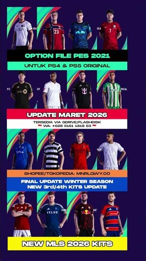 UPDATE OPTION FILE PES 2021 MARET WINTER 2026 PS4 PS5 🔥 #optionfilepes2021 #patchpes2021 #efootball