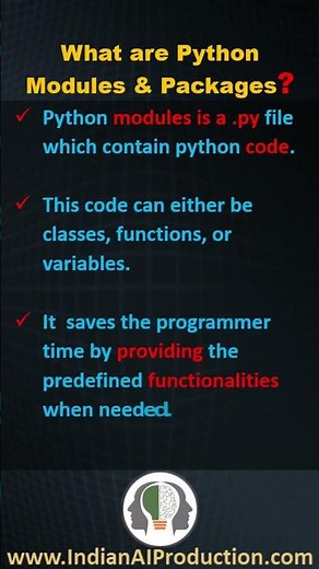 #21 What are Python Modules & Packages | Python Interview Questions and Answers | Shorts