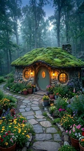 Muddy Forest → Magical Glowing Hobbit Cottage 😱 Satisfying TimeLapse Build! 🌿🏡